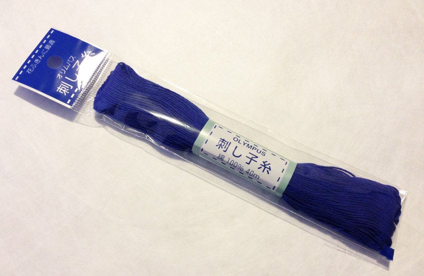 Olympus #23 BRIGHT BLUE Japanese Cotton sashiko thread 20 meter skein
