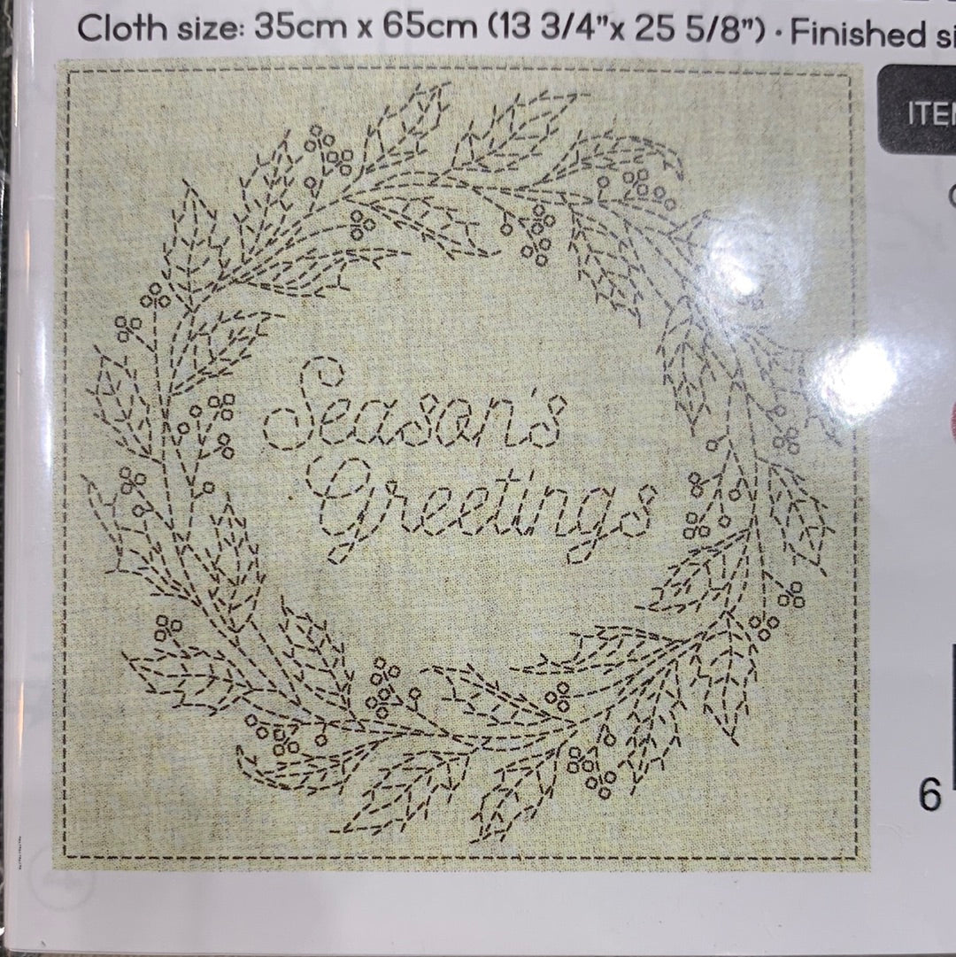 QH Textiles - Christmas Wreath Sashiko Sampler