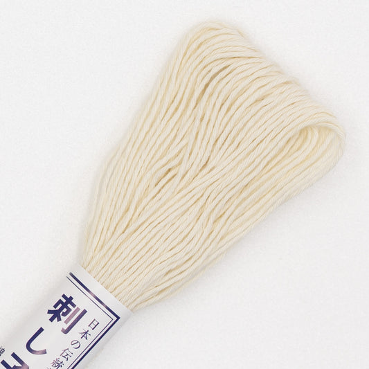 Olympus #2 OFF WHITE Japanese Cotton Sashiko thread 20 meter skein