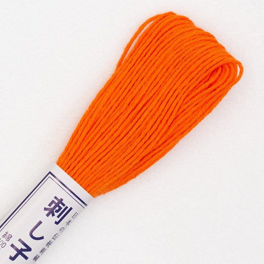 Olympus #22 NEON ORANGE Japanese Cotton sashiko thread 20 meter skein