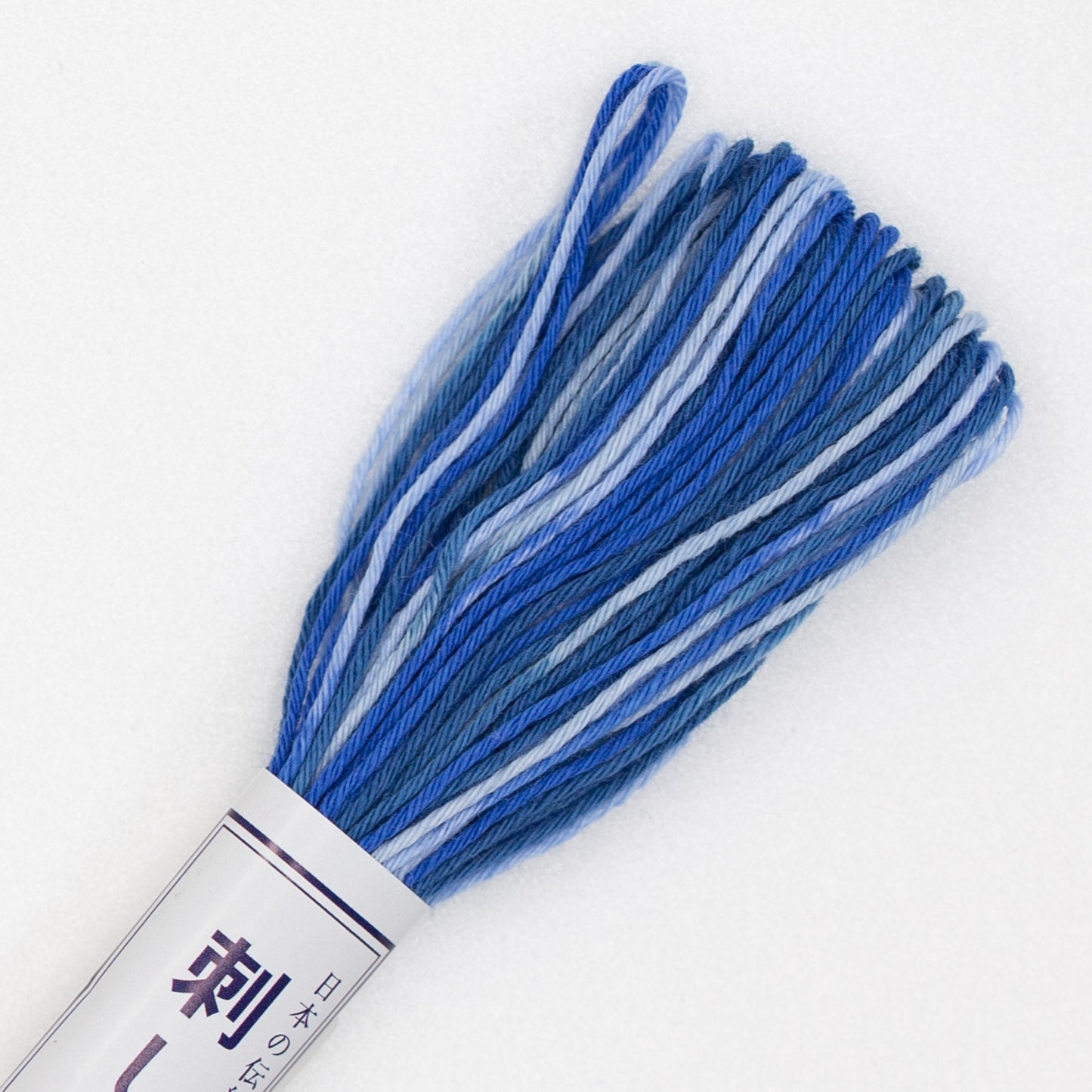 Olympus #52 VARIEGATED BLUE WHITE Japanese Cotton Sashiko thread 20 meter skein